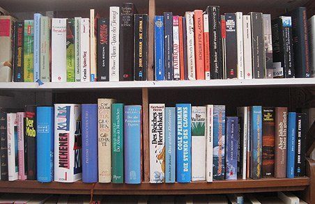 Bücherregale mit vielen Büchern
